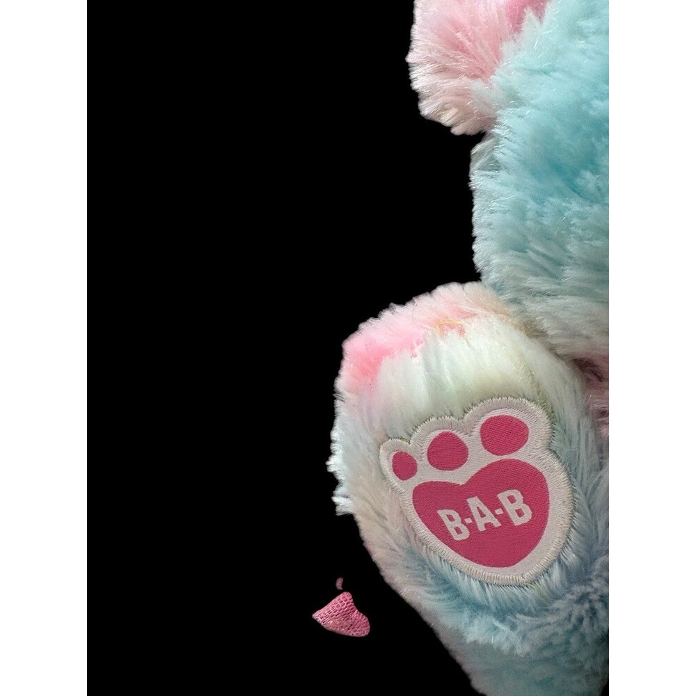 Build a Bear Rainbow Dreams Bear Pastel Plush 16" Wing Fairy Stuffed Animal Soft - Picture 3 of 9